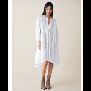 long poplin dress zara